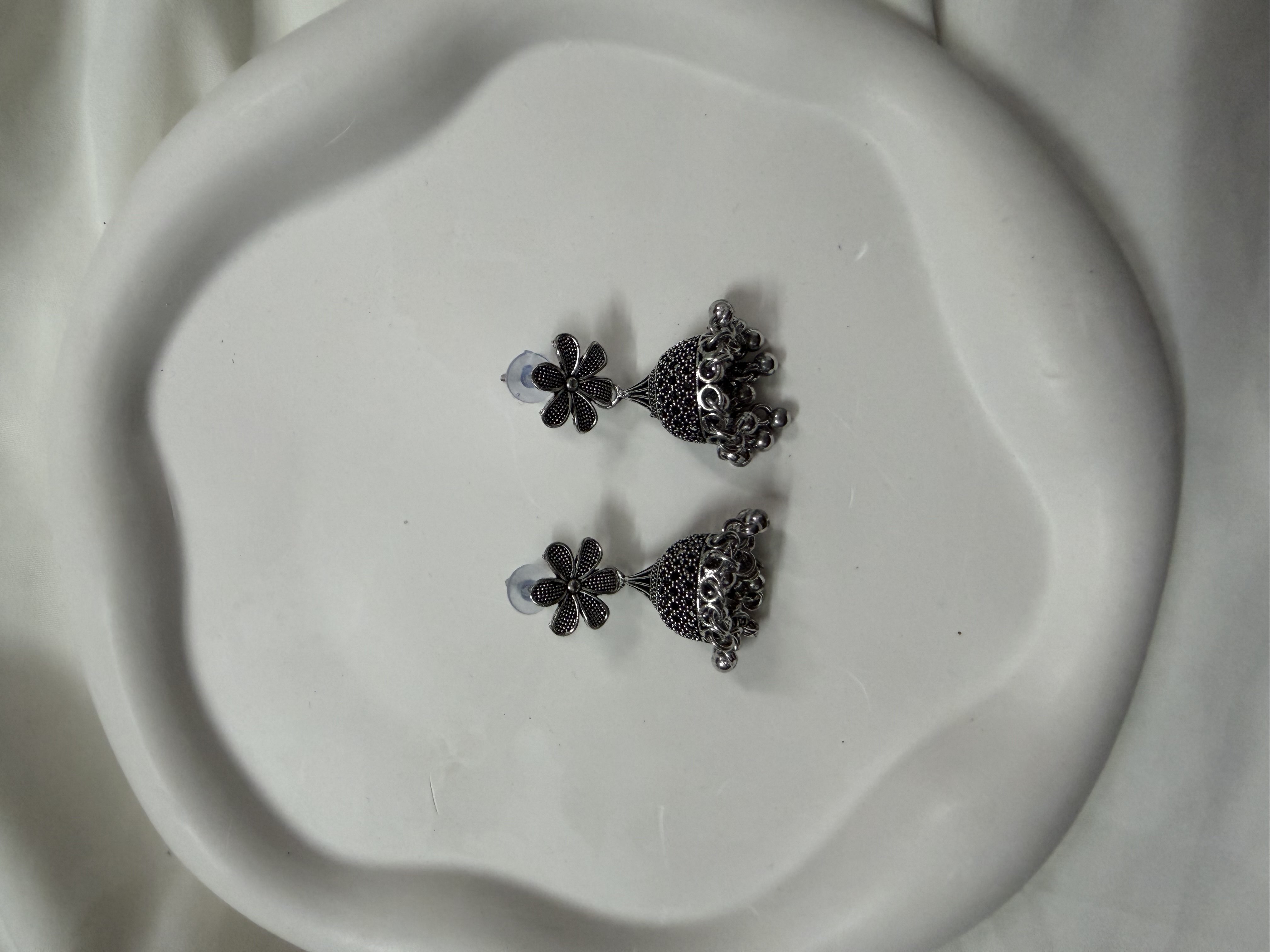 Flower jhumkas