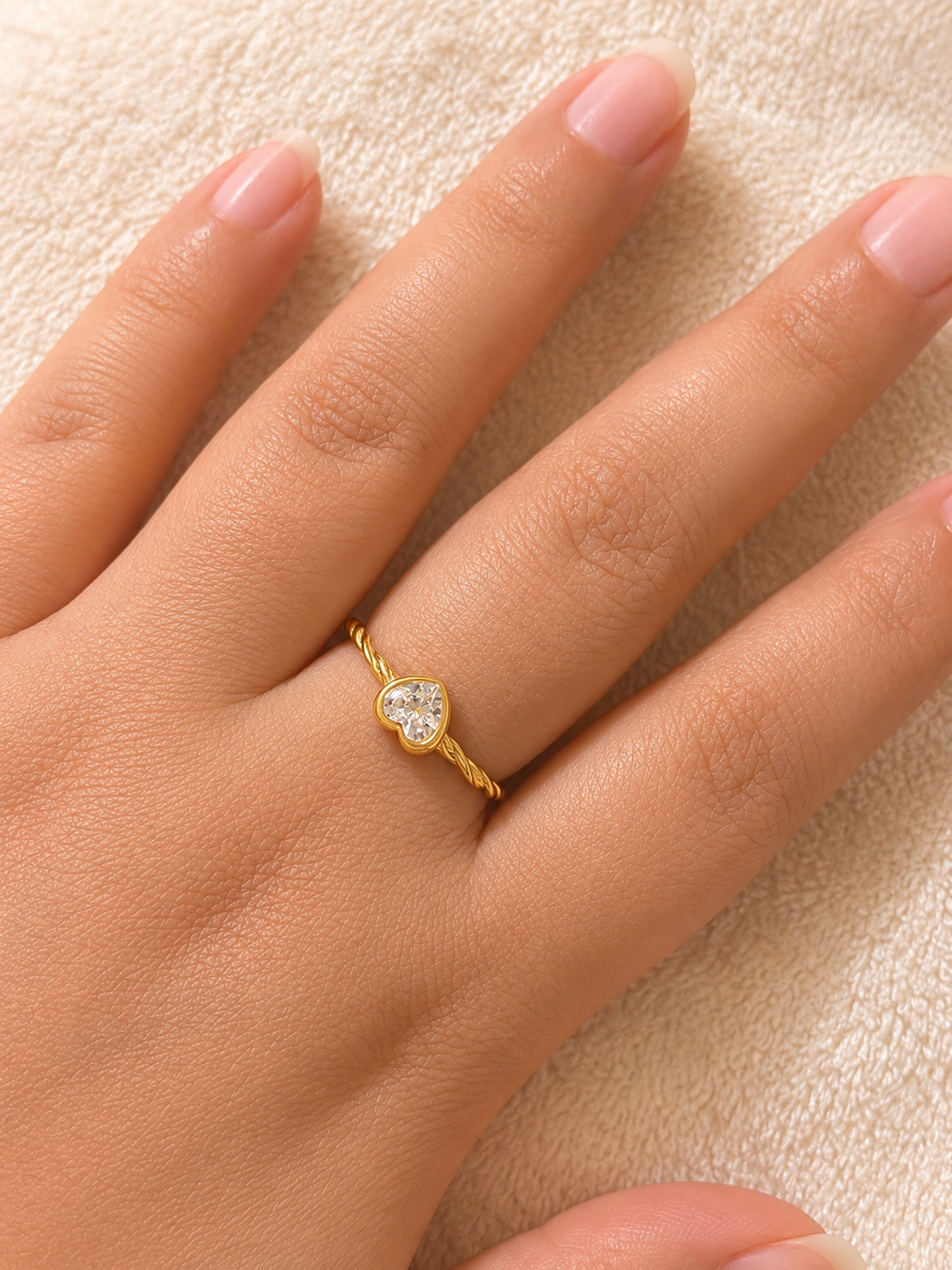 Heart Solitaire Ring