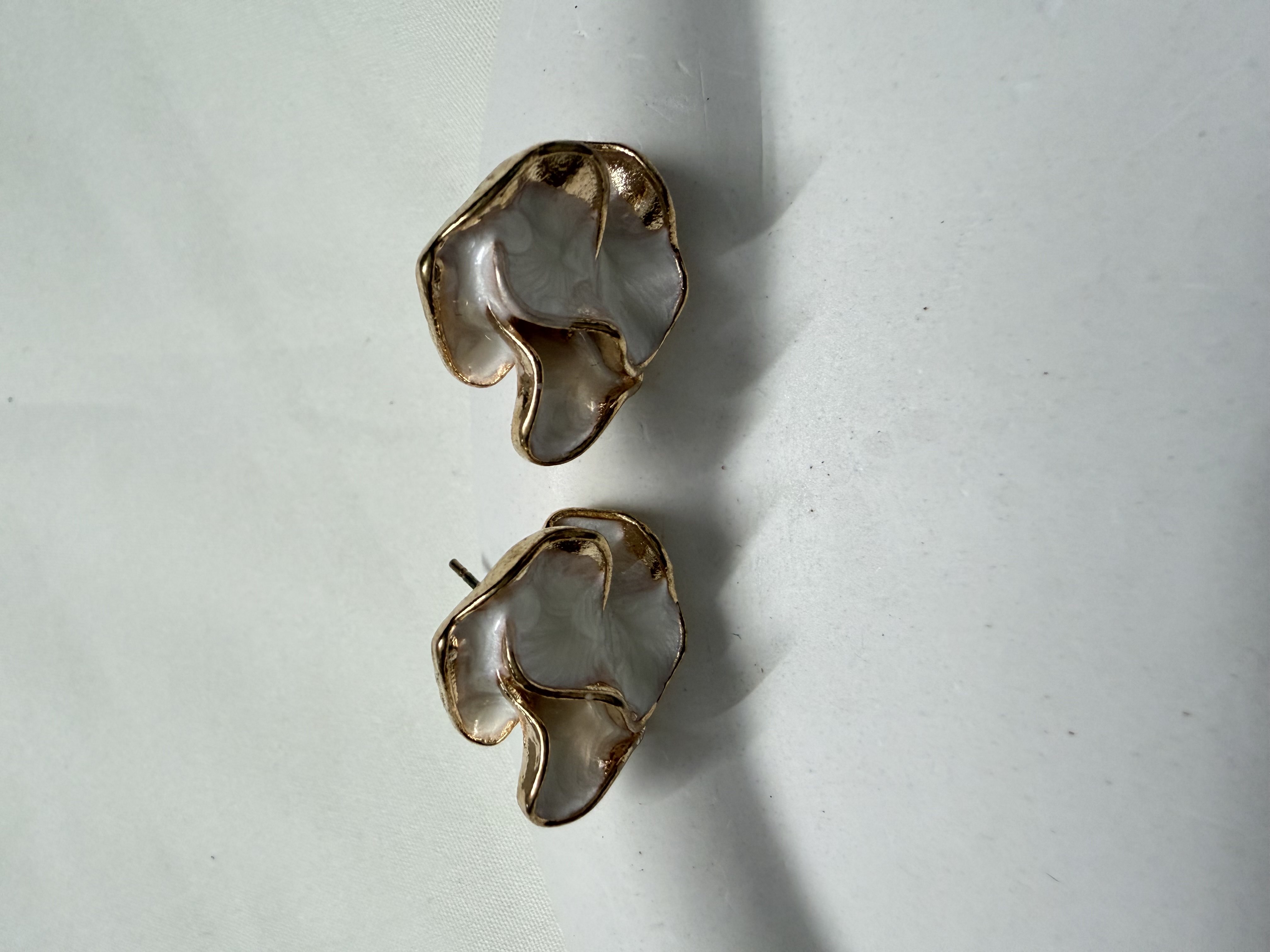 Irregular petal earrings