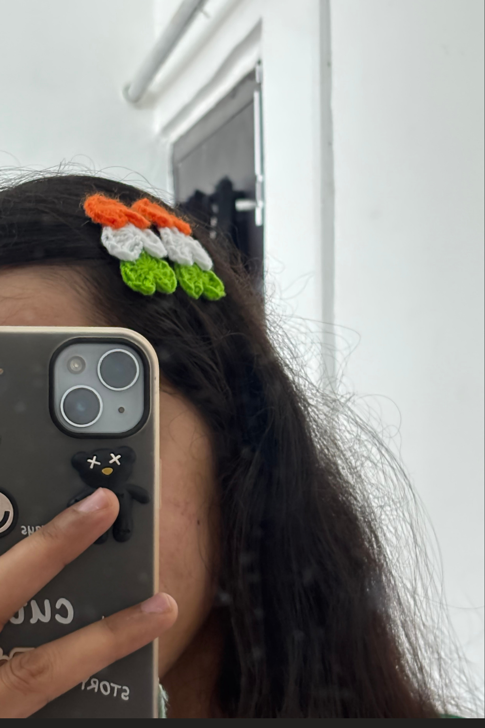 Tricolour hair clips