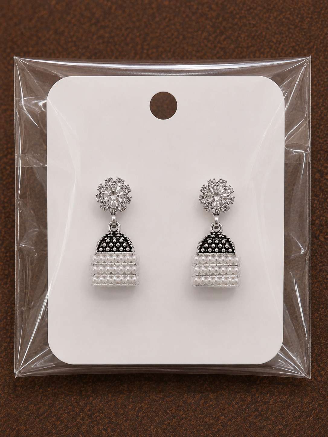 Pearl Dome Drop Earrings