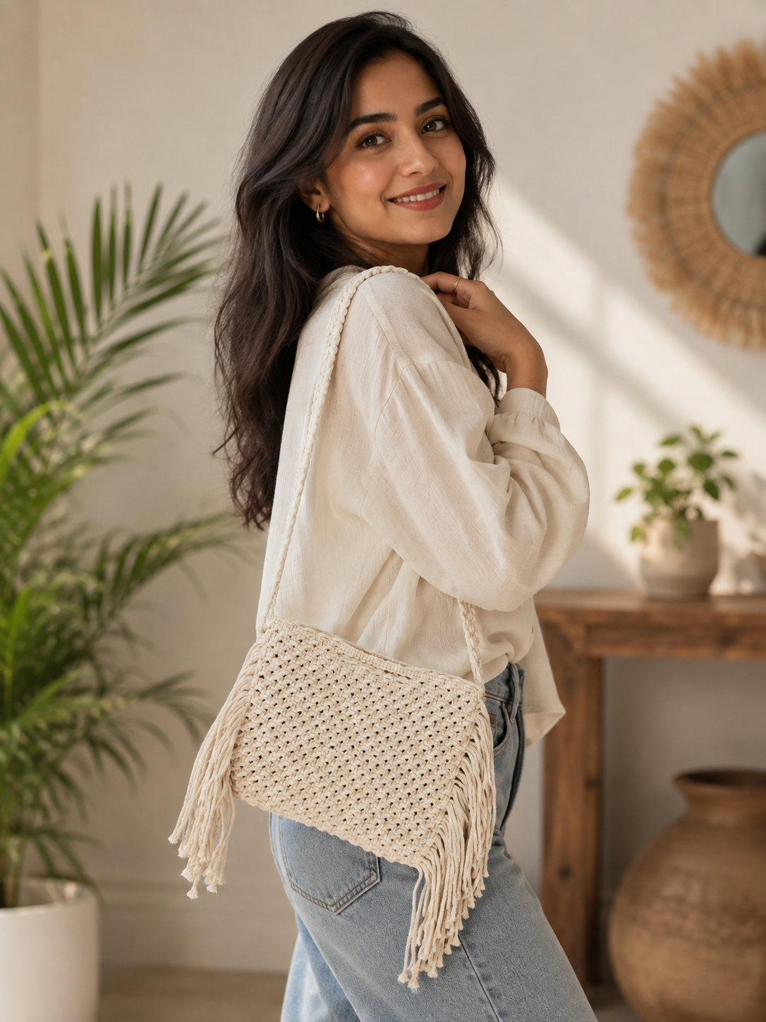 Sling Bag with Frills