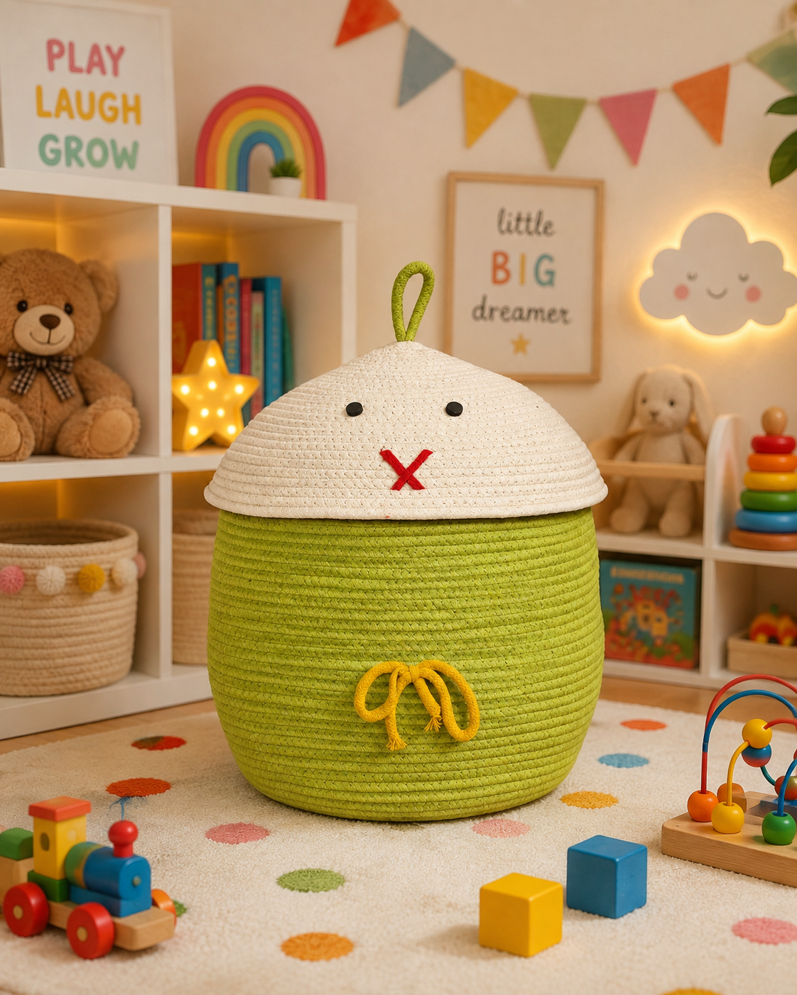 Kids Basket in Green