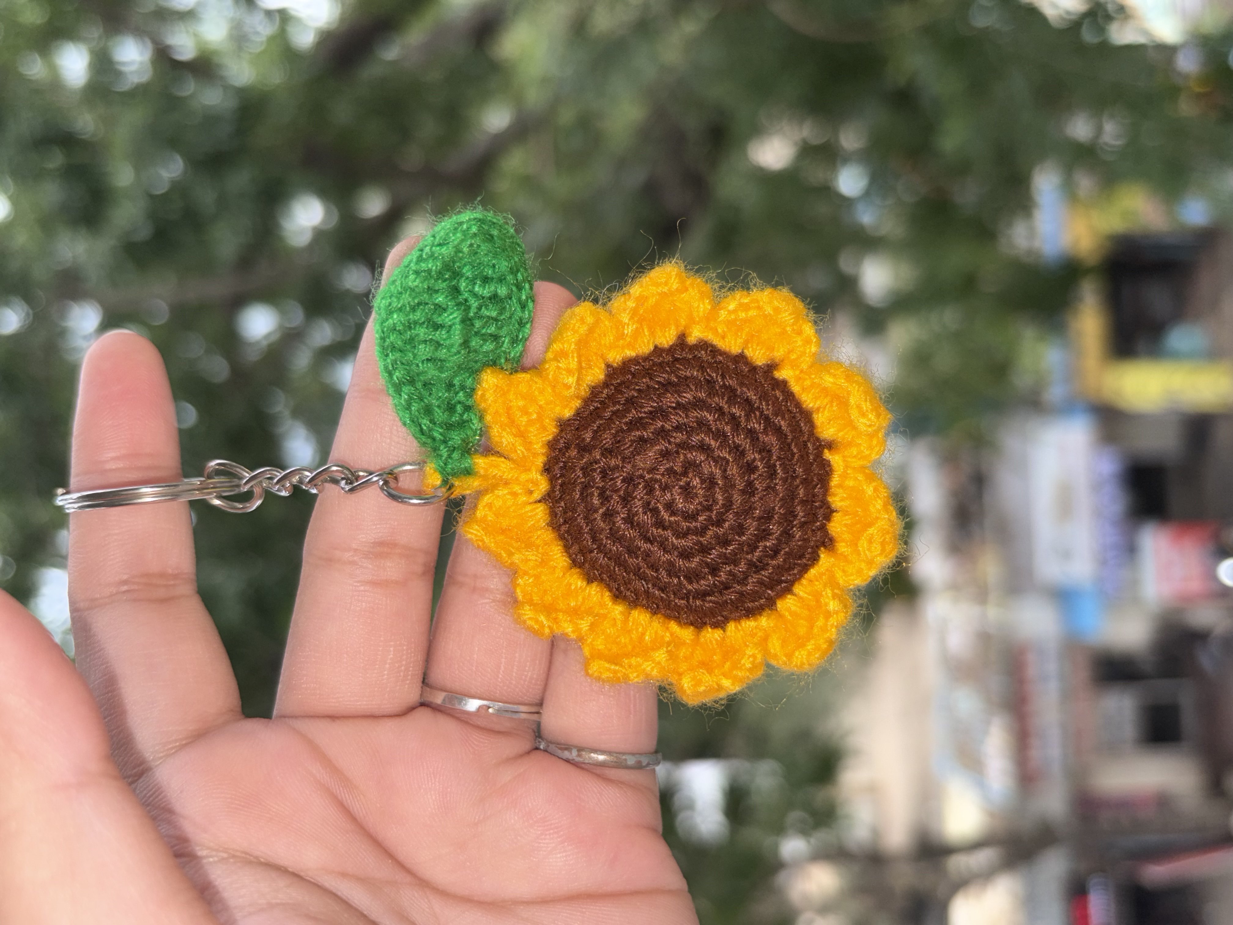Sunflower love keychain