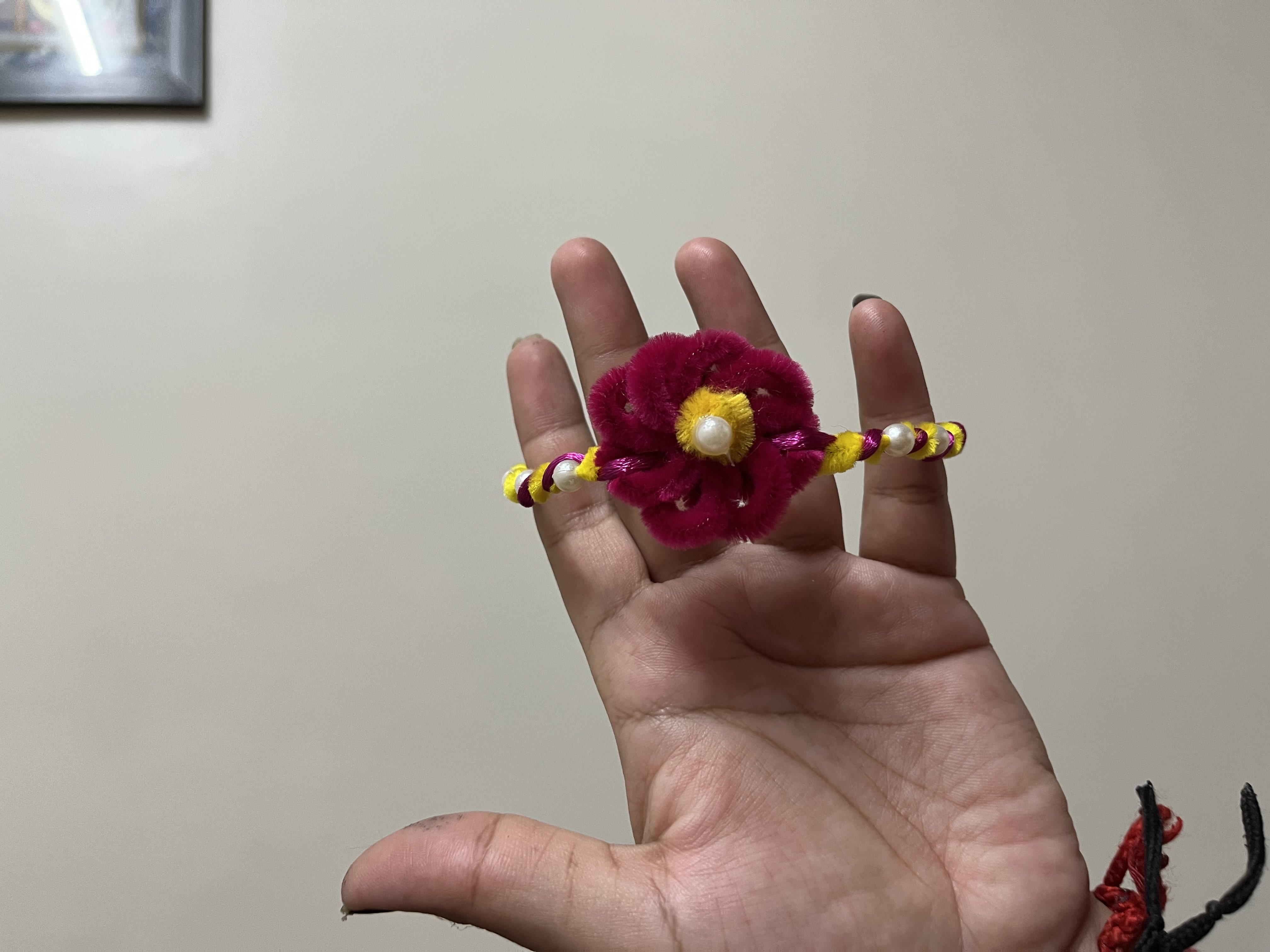 Flower pearl Rakhi