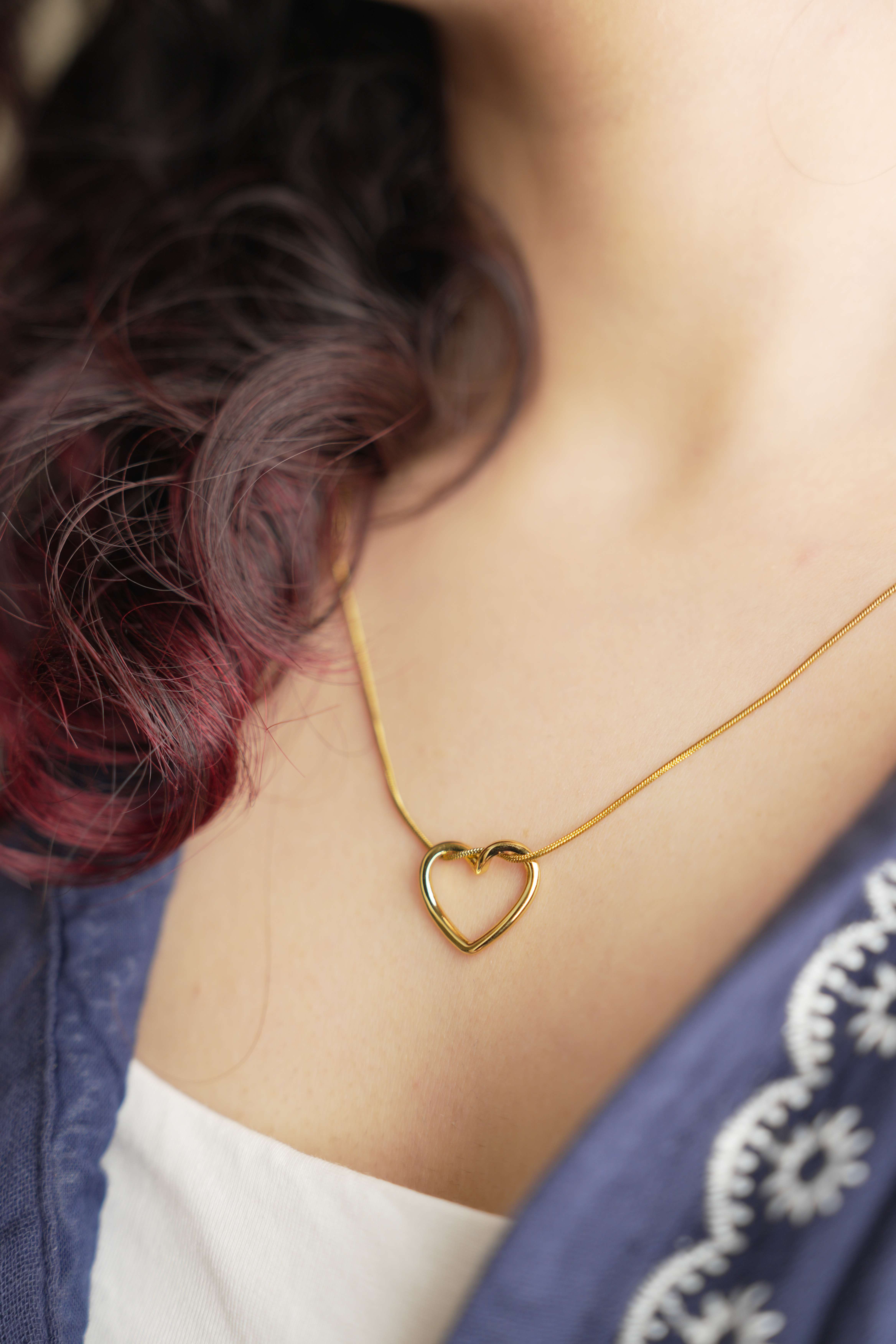 Heart Neckpiece Earrings Combo image 3