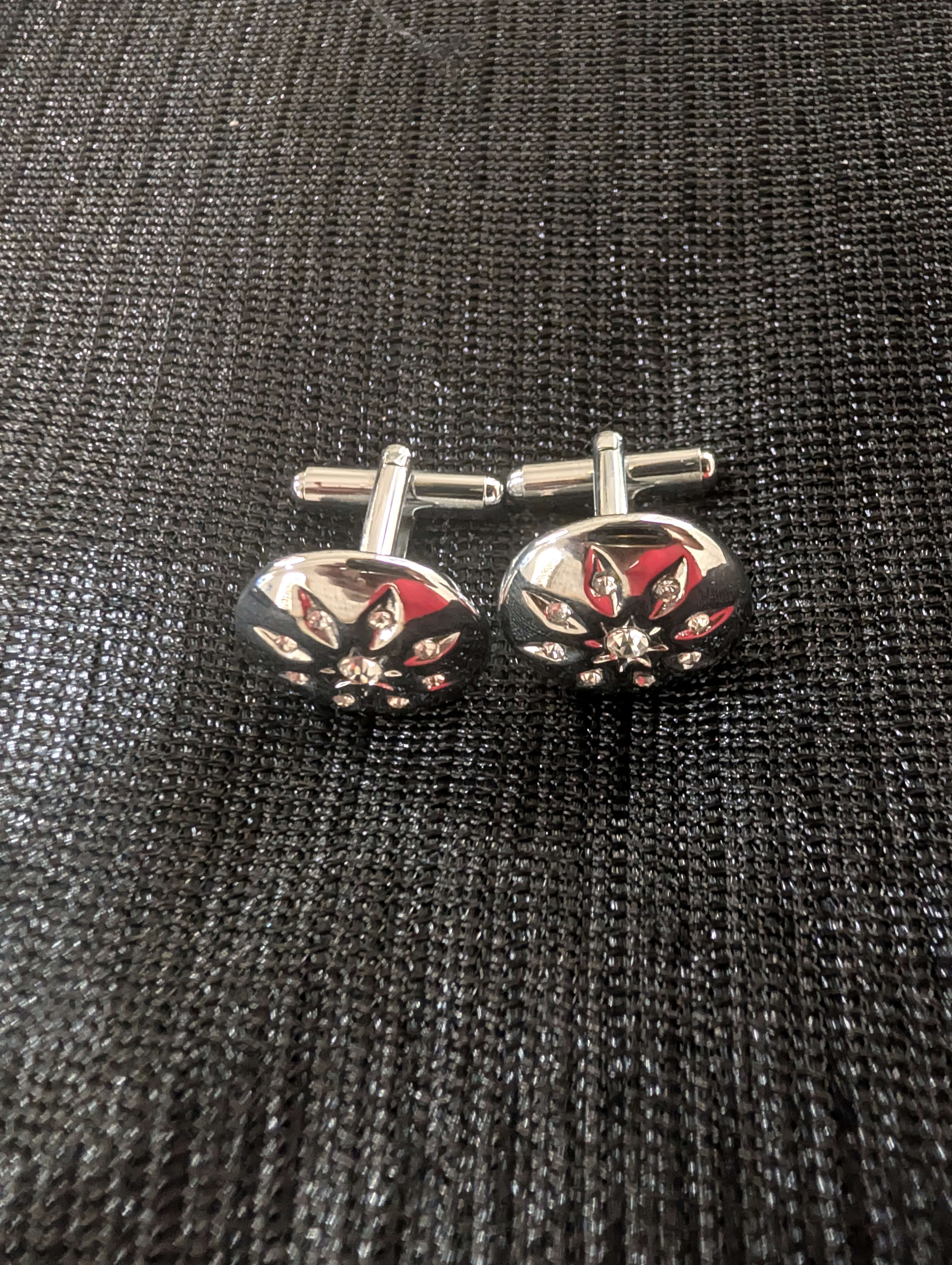 Silver Studded Cufflinks