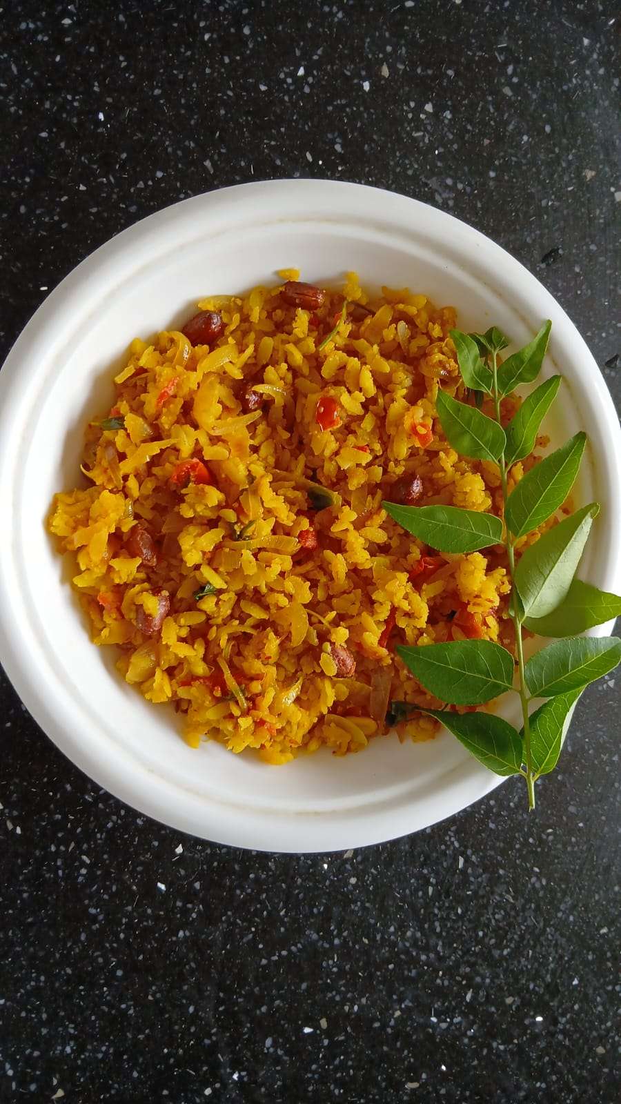 Veg Poha veg poha with vegetables and full punch of mild spices
