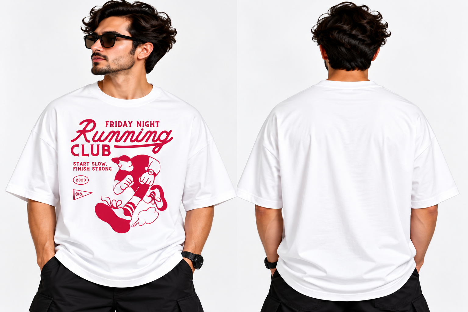 Running club oversize tshirt