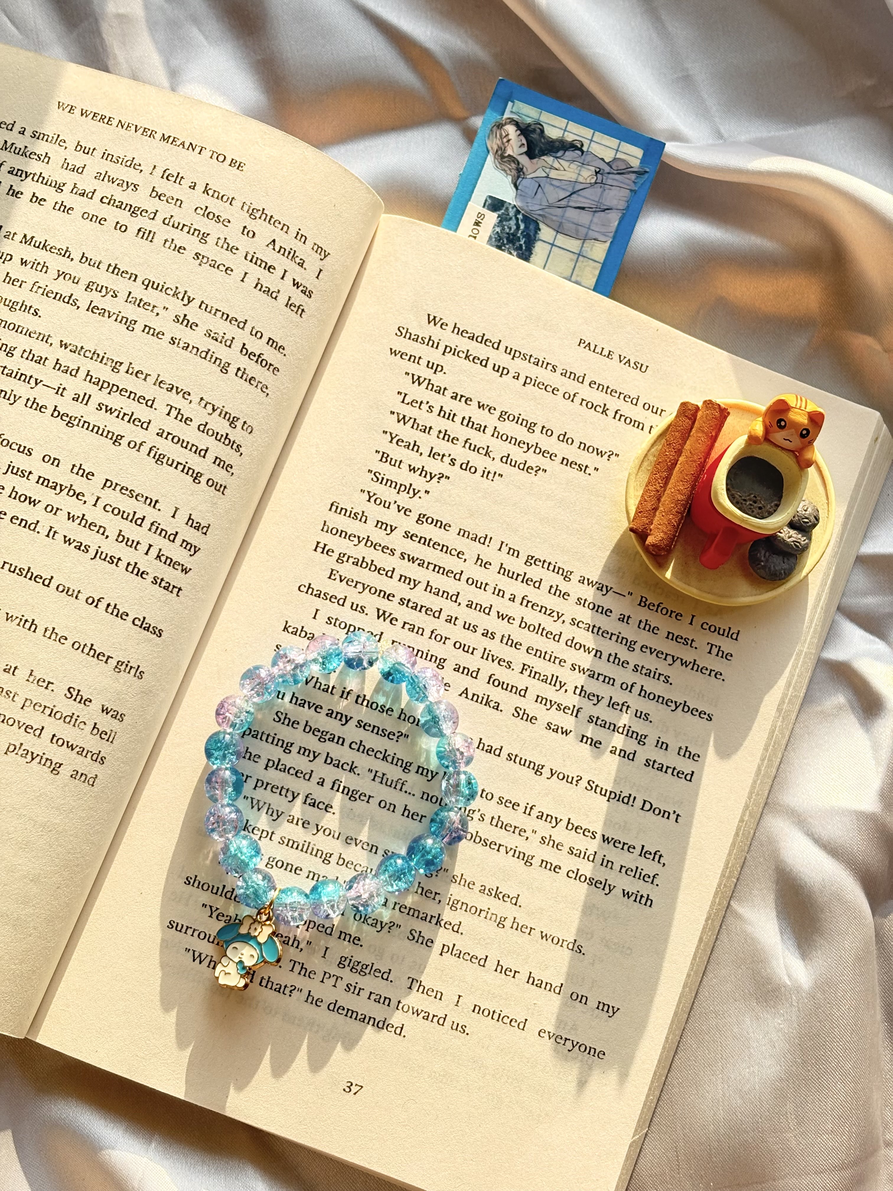 purle blue crystal bracelet