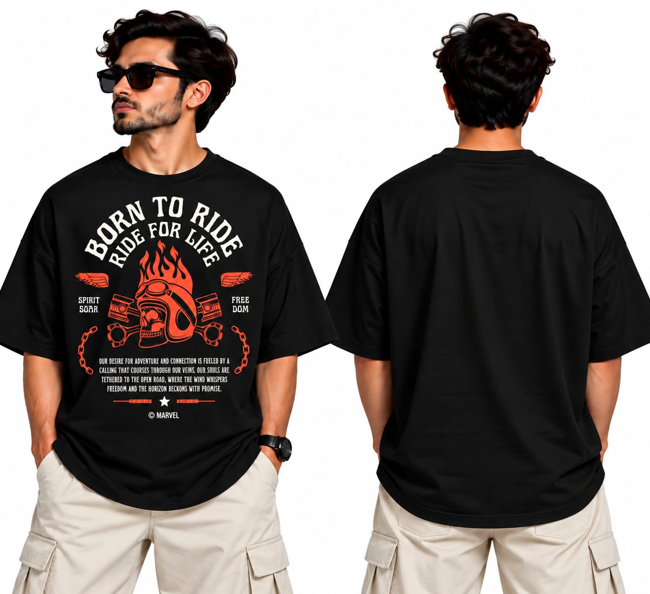 Born To Ride Oversize Tshirt