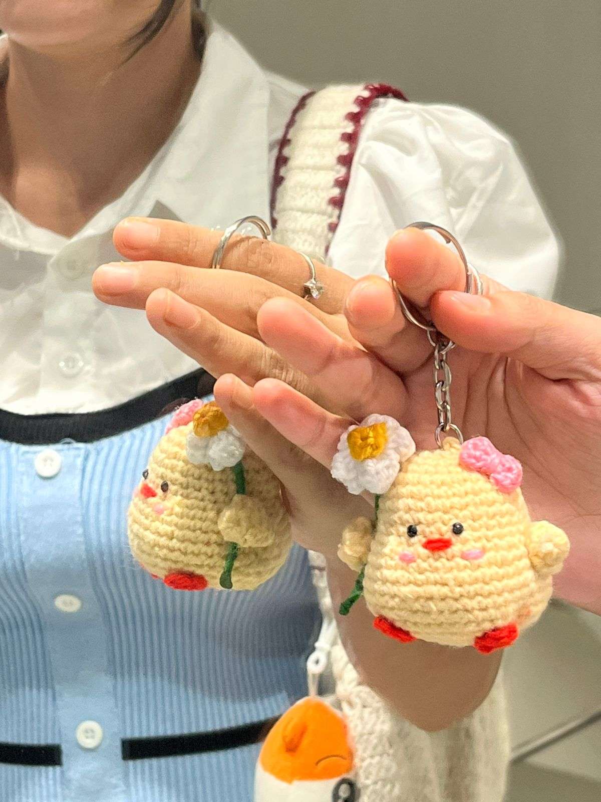 Crochet Chick Keychain