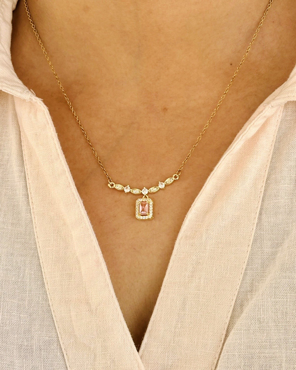 LAX_Rosé Radiance Necklace for Women