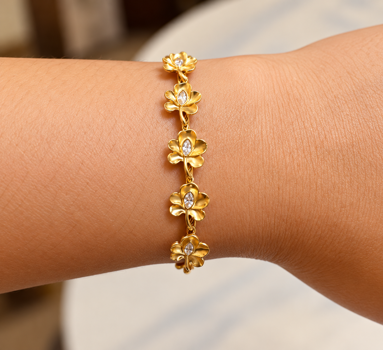 LAX_Floral Cascade Bracelet for Women