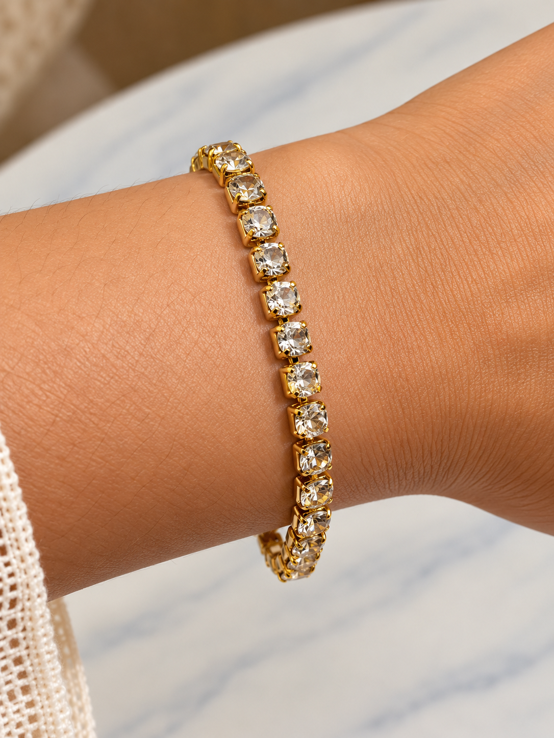 LAX_Crystal Luxe Tennis Bracelet for Women