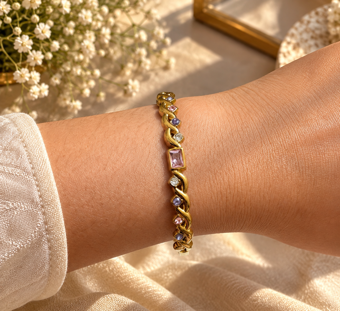 LAX_Rainbow Twist Bracelet for Women