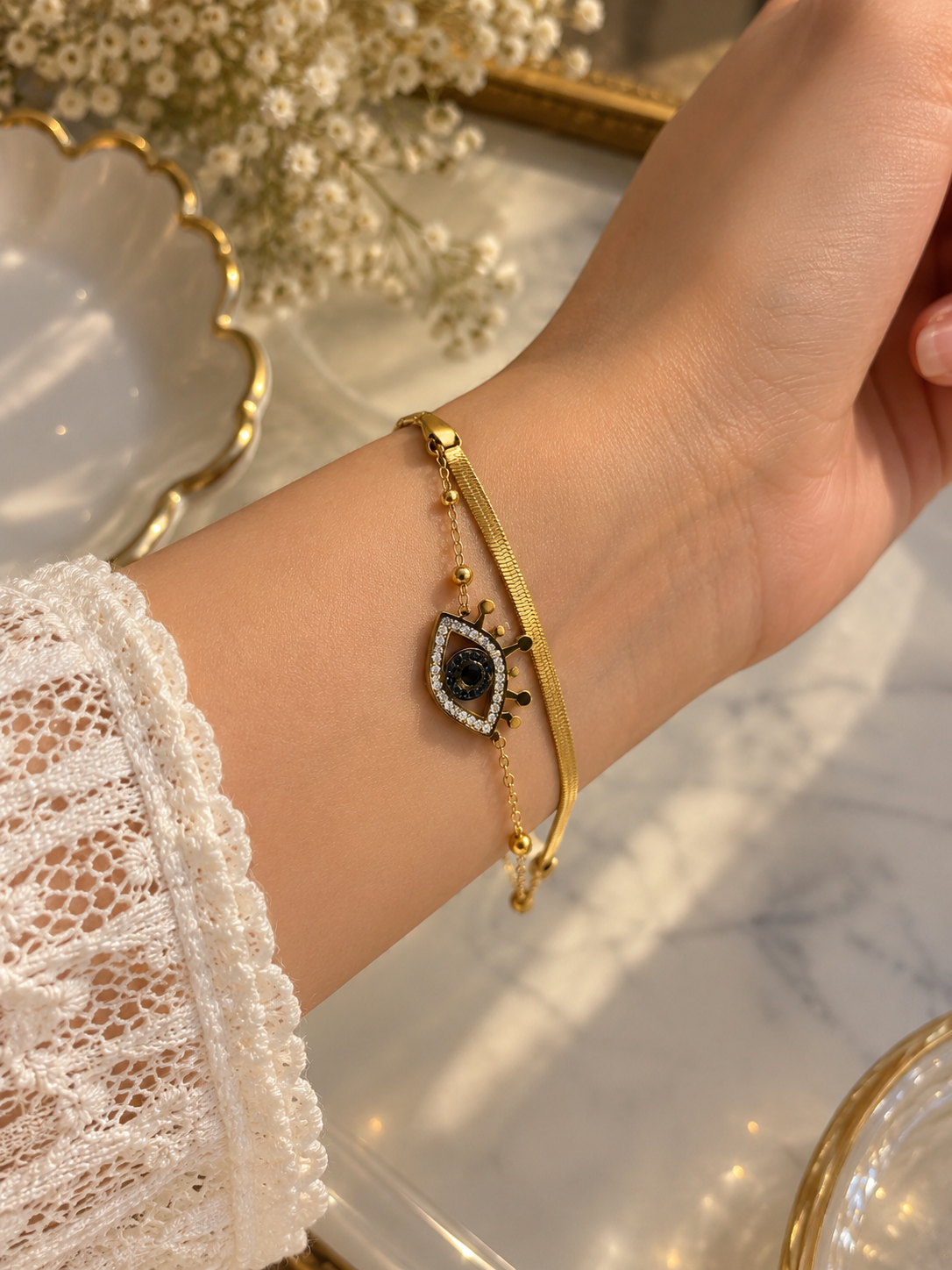 LAX_Evil Eye Duo Bracelet 🧿