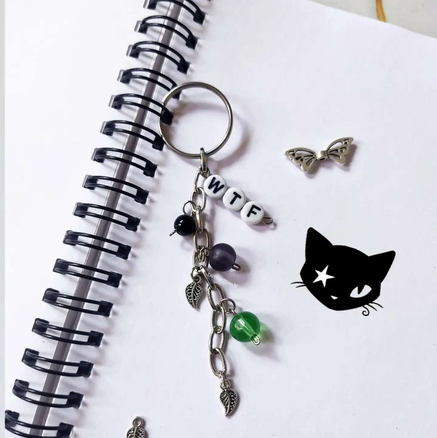 WTF Grunge keychain