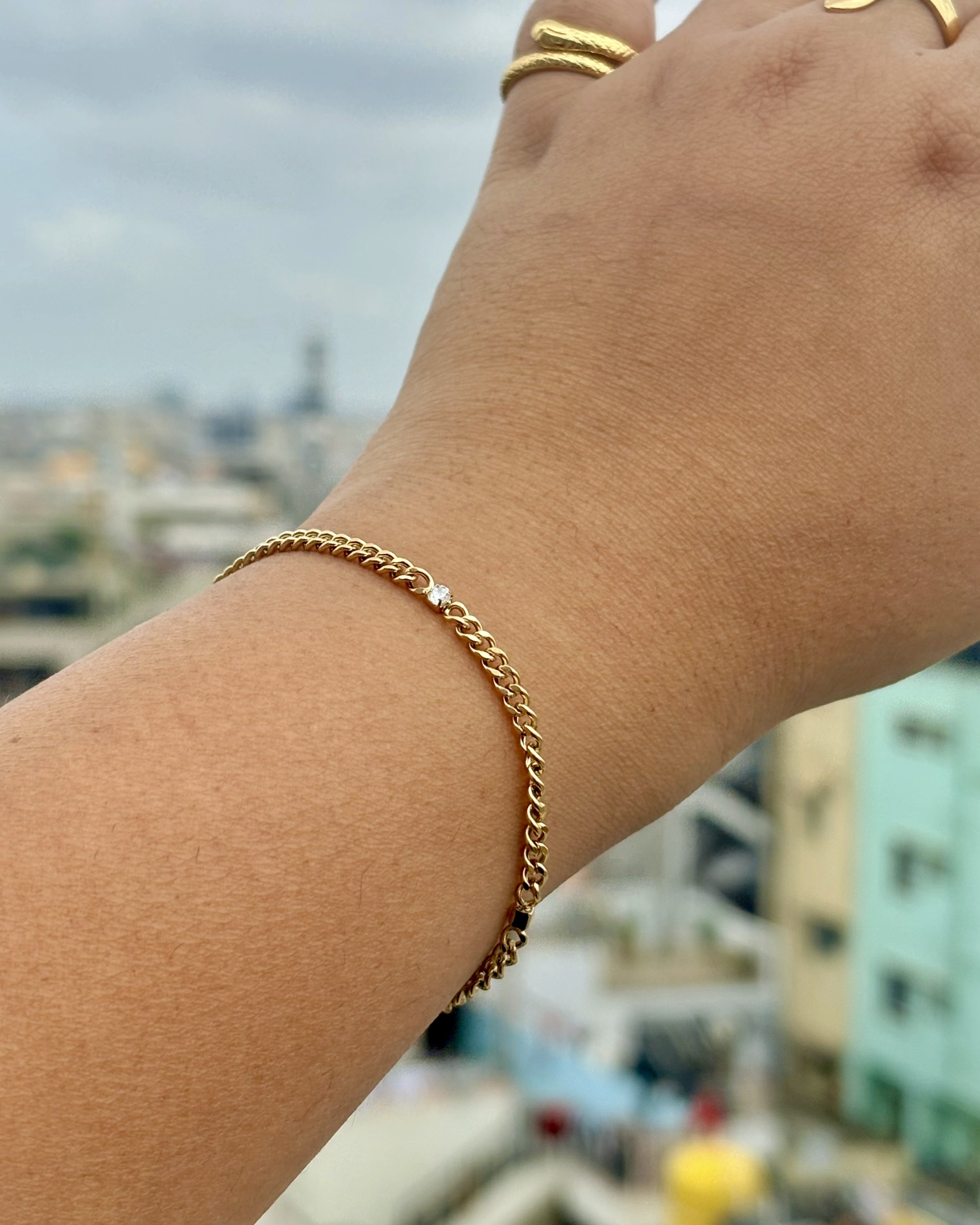 LAX_Twinkle Link Chain Bracelet for Women
