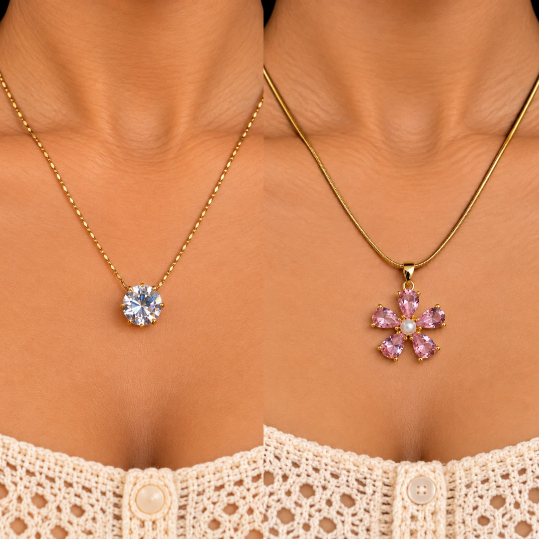 LAX_Pretty in Pink Necklace Combo for Women