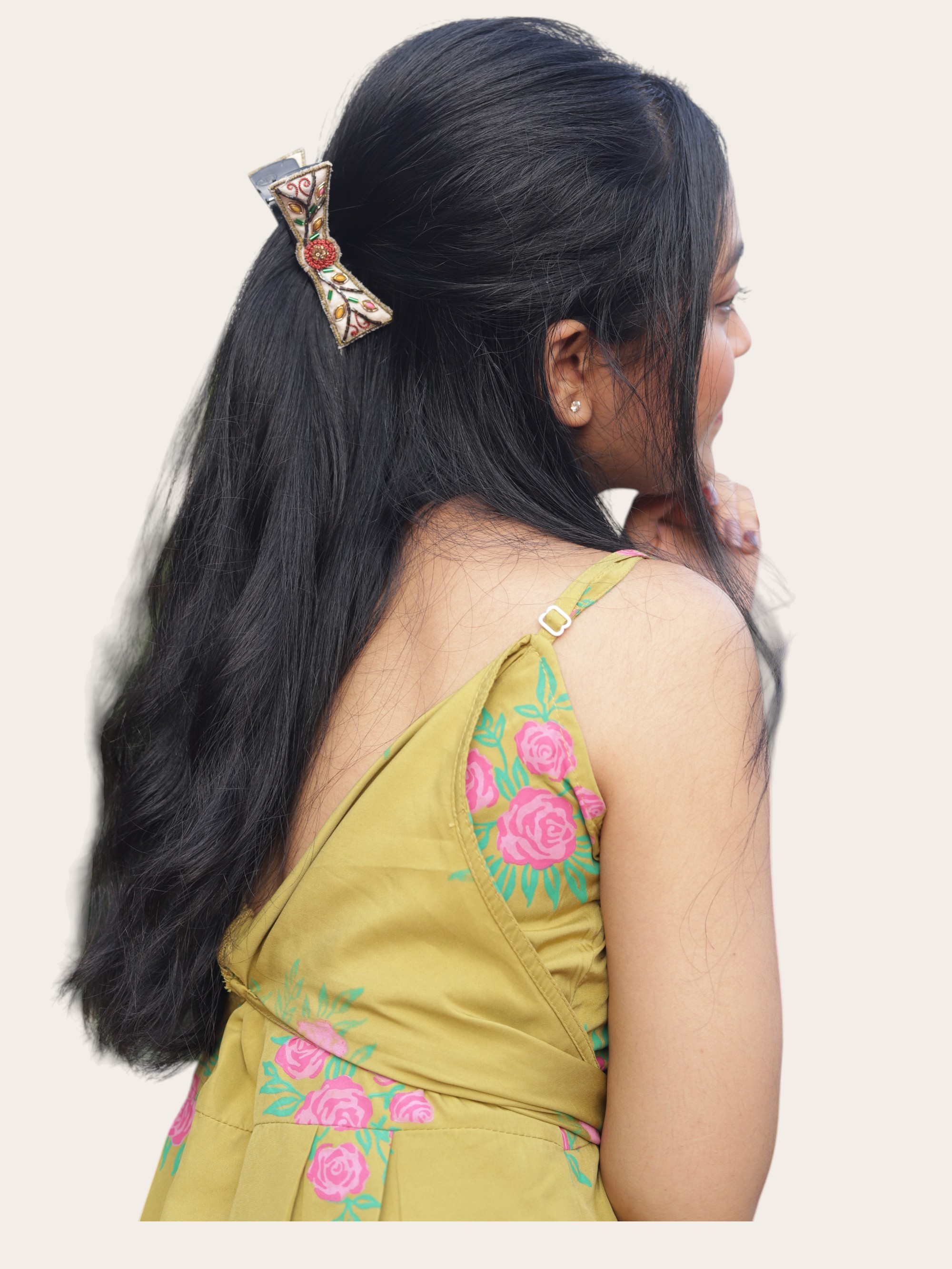 Bright colorful vein crocodile clip