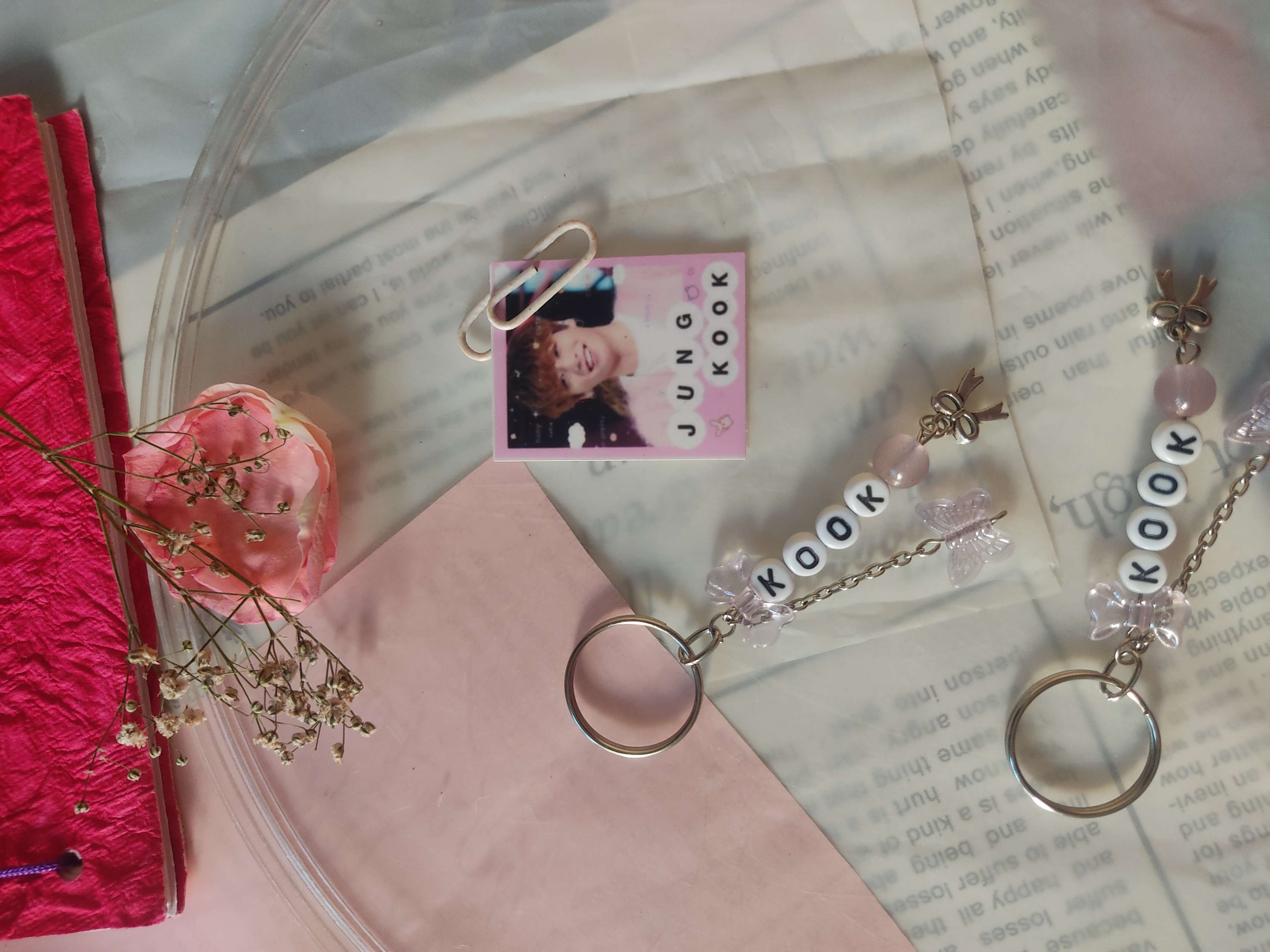KOOK pink keychain